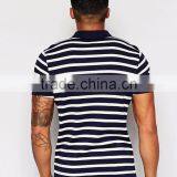New Arrival Wholesale Price Summer Casual 180g 100% Cotton Custom Short Sleeve Stripe Mens POLO Shirt thumbnail-2