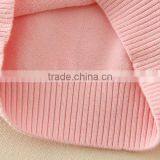 Turtleneck Collar Pink Sweaters Plain Knitted Clothes Appliqued Tiny Flower Full Sleeve Winter Garments Warm thumbnail-6