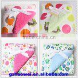 Different Fabric Double Side Fleeces Baby Blanket