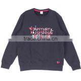 french terry wholesale crewneck printing black sweatshirt