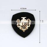 Black/white PU Leather Label With Metal Alloy Logo Jeans/jacket Leather Patches PLB-015 thumbnail-1