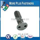 Made in Taiwan Countersunk Head Flat Head Stainless Steel Countersunk Head 2 Holes Snake Eye Security Screw thumbnail-3
