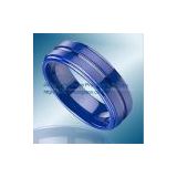 Fashion Engraved Blue Tungsten Ring Hot Sales