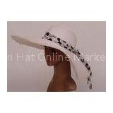 57cm Customized Packable Sun Hat For Church , Paper String Sun Hats