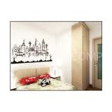 Cream Coloured PVC Plastic Nature Wall Decals / Bedroom Wall Decals For Interior 0.9m x 2m