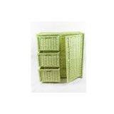 Delicate Manual Woven Kitchen Storage Cabinet