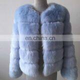 Factory wholesale top quality women fashion fox fur coat / faux fake fox fur coat