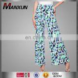New Pants High Waisted Wide Leg Pants Islamic Women Loose Palazzo Bottom Pants Muslim Wear Women Floral Printed Trousers thumbnail-1
