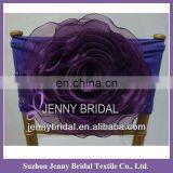 FL005D Artificial Organza Chair Cover Decoration Flower thumbnail-2