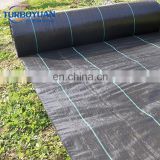 black woven fabric weed barrier/block/control mat for flower plastic pp ground cover cloth