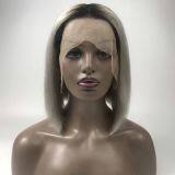 Handmade Full Lace Wig 100% Natural Human Hair Ombre Color thumbnail-1