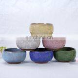 Extra Size Ice Crack Flowerpot With Tray Colorful Ice Crack Flowerpot With Bottom Support Colorful Ice Crack Glazed thumbnail-4