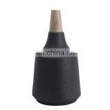 Japan Style Simple Modern Desk Lamps Custom Ceramic Base Matte Black Table Lamps for Hotel Bedside thumbnail-5