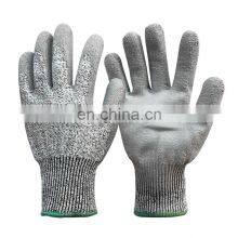 PU Coating Palm Glass Fiber Resistant HPPE Cut Resistant Gloves thumbnail-3