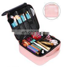 In Stock Free Sample Accept Custom Logo Large Capacity Beauty Makeup Bag Travel Cosmetic Bag Case For Women Pu Cute Makeup Case thumbnail-4