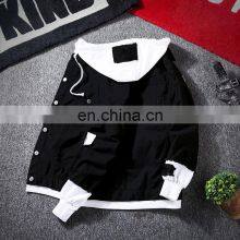 Customized Brand 100% Cotton Lapel Hooded Jacket Men's Windbreaker Washed Casual Jacket Bomber Jacket S-4XL thumbnail-4