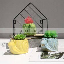 Cartoon Children Kids Snails Shape Multiple Colour Black Large Small Decorative Ceramic Pot Artificial Plants thumbnail-3