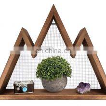 Rustic Triangle Wall Art Geometric Decor Shelf for Nursery thumbnail-4