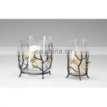 Antique Glass & Roots Metal Candle Votive thumbnail-1