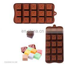 Food Grade Handmade 15 Holes Square Chocolate Biscuit Silicone Mold thumbnail-4