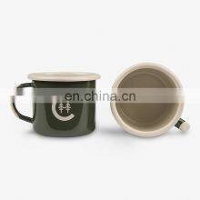 Customized Logo Printing Factory Steel Metal Enamel Cup Set for Promotion thumbnail-4