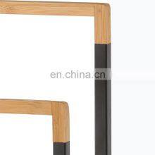 Горячая продажа: настольная ванная полотенцесушилка для дома, двойная бамбуковая полотенцесушилка thumbnail-4