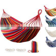 Canvas Hammock Bed Folding Double Hanging Nylon Wholesale Swing Portable Outdoor Camping Hammock
