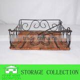 Handmade Horizontal Wicker & Wire Napkin Holder thumbnail-1