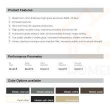 HMK-90 Thermal Break Aluminium Sliding Glass Soundproof Windproof Window Horizontal Sliding Window thumbnail-3