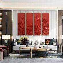 Beauty of the Wall, Leather Carving, Decorative Painting, Sofa, Restaurant, Physical Hanging Picture, Corridor, Entrance, Wall Decoration, Hotel, Sample Room Art