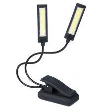 3 Brightness Double Arm Rechargeable AAA Battery Charing Gooseneck Table Lamp Easy Clip-on Reading Perfect for Bookworms & Kids thumbnail-1