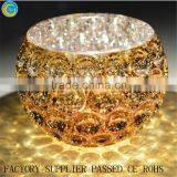 Online Shiny Gold Crystal Glass Candle Holders for Bar Deco Wedding Centerpieces Quality Choice