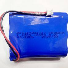 18650 3.7v 6.6Ah 1S3P Li Ion Rechargeable Battery Pack With JST-PH2.0 Plug(24.42Wh/6.6A),for Simplehuman Sensor Makeup Mirror ST3026 BT1080 thumbnail-2