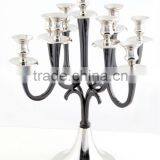 Silver & Black Candelabra for Wedding Decoration thumbnail-1