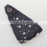 Wholesale Rhinestone Girl Hairband Headwrap Wool Knit Crochet Fashion Women Headband thumbnail-5