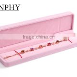 C107 ANPHY High Grade Pink Flannelette Chain Bracelet Gift Box Necklace Box