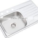 80x50cm XAL8050EL stainless steel kitchen sink single bowl Brushed finish south america