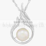 S925 Sliver Jewelry Pearl Pendants Freshwater Pearl Girls Pendants thumbnail-3