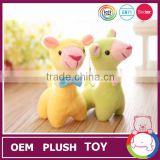 China plush toy factory yellow alpaca soft toy