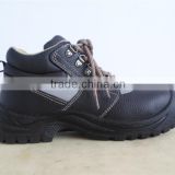 low-cut genuine leather steel toe PU injection safety shoes sj67