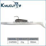 CHZ5303 Fishy Smell Soft Shad Lure With Hook Lead Weight Sinking Fishing Lure