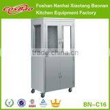 Commercial Stainless Steel Kitchen Bench Cabinet With Sliding Doors,Drawers, Over Shelves BN-C12(Custom Made) thumbnail-6