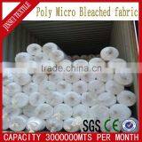 Well Brushed Soft Type With Calendered Finished Polyester Micro Bleached White Fabric for EU Market thumbnail-2