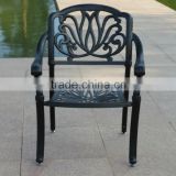 White Black Bronze Outdoor Aluminum Garden Chair