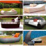 Modern PE Wicker Beach Sunbed thumbnail-4