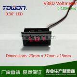 V38D 0.36" Mini Digital DC Voltmeter DC 0-100V Digital LED Voltmeter Red Green and Blue Available thumbnail-5
