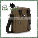 LQ Canvas Leather Messenger Shoulder Bag