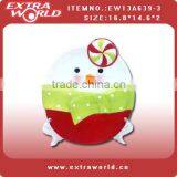 Christmas Snow Man Ceramic Plate