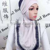 TH062a latest two pieces gorgeous jersey hijab,islamic scarf