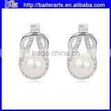 Fashion White Gold Cheap Pearl Stud Earrings,small Faux Pearl Stud Earrings thumbnail-2